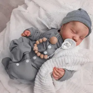 #Summervibes [WOOROY] Reborn Doll - Christmas & Birthday Gift 18-Inch Full Vinyl Body Lifelike Reborn Boy Doll Newborn Sleeping Baby Doll as Gift for Kids Age 3+