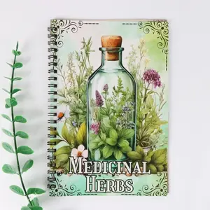 Colorful Herbal Book, Glossy Plant Cover, Ideal for Herb Lovers & Overall Health, Detailed Illustrations, Elegant Design