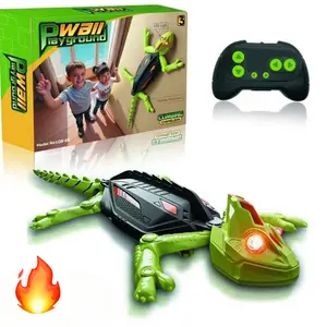 Remote Control Wall-Climbing Lizard Toy LED Glowing Eyes 360° Drift Soft Rubber Reptile for Indoor Party Holiday Gift Perfect for Family Bonding and Indoor Play