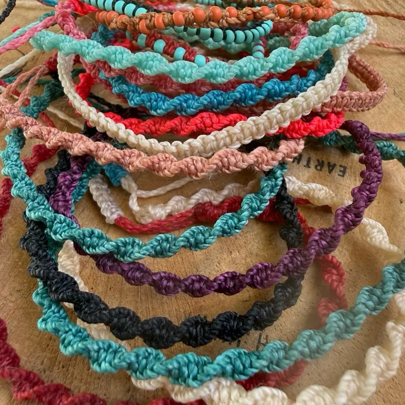Waxed Macrame Bracelet
