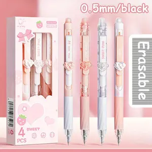 Erasable Gel Pens Set with Pen, 0.5mm Fine Tip, & Blue Ink, Smooth Writing, Perfect for School & Office Use, Cute Designs Available, Stationery Supplies