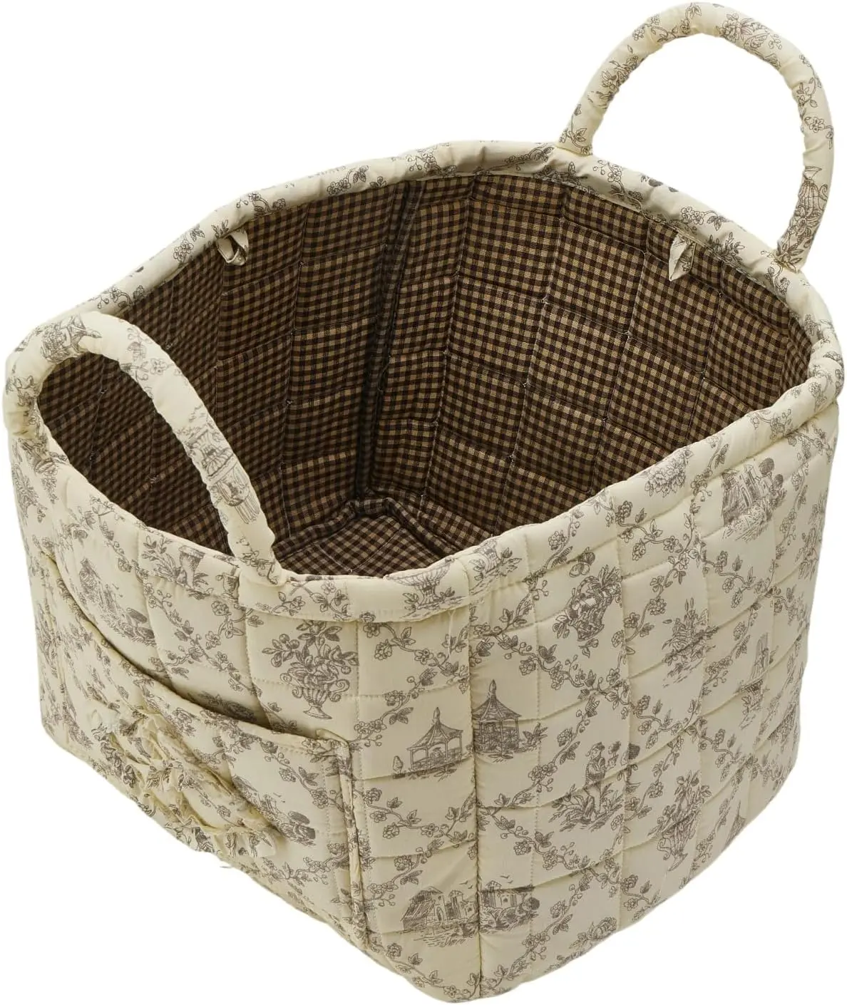 Vacuum packing Storage Basket Shape may take time to recover,it does not affect use,Storage Tote with HandlejLarge Washable Multi-Purpose Organizer forClothes-Women socks,Dolls,Car,Home&Office|DecorativeFarmhouse Style Bag