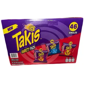 Takis Variety Pack 46 Singles Tortilla Chips Assorted Flavors Snack