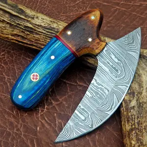 Handmade Damascus Ulu Knife – Alaskan Chopper for Chefs & Outdoor Lovers