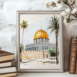 Dome of the Rock Jerusalem Architecture Unframed 8x10 Premium Matte Art Print - Home Decor - Religious, Artistic Room Decoration Wall Photo Poster