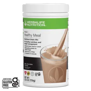 Herbalife Formula 1 Healthy Meal Nutritional Shake Mix Dark Chocolate 750g Gluten Free Daily Nutrition Wellness Routine with Essential Vitamins & Minerals Protein Blend from Soy and Dairy Sources - Flavor - Taffy, Beverage