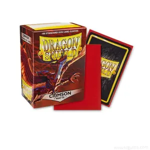Dragon Shield Standard Polypropylene Trading Card Sleeves - 100ct, Matte Crimson, Collectible Card Protection Accessory
