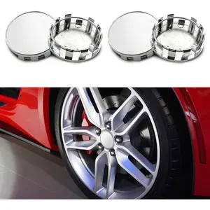 4PCS Wheel Center Caps, Center Caps for Rims, Snap-in Plastic Wheel Center Hub Cap Cover with 2.13 Inch (54mm) Outer Diameter and 1.97 Inch Inner Diameter Universal for Most Cars (Silver)