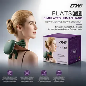 USB Heat Neck Shoulder Massager, 6D Realistic Massage Technique, Relaxes Neck Shoulders Back, Deep Muscle Relief, Home Office Essential, Relaxing