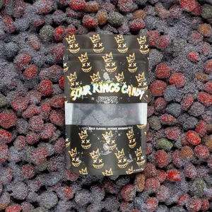 Sour Kings Candy - Blackberry Sour Gusher Bursts - Viral Sour Candy Snack