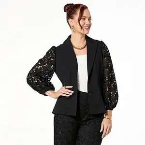 C. Wonder  C Wonder Mixed Media Blazer