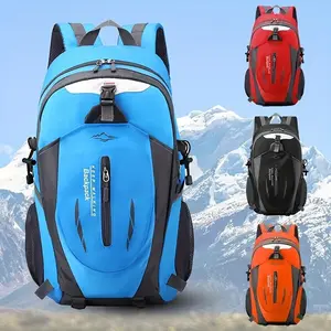 1pc Waterproof Nylon Large-capacity Backpack, Portable Mountaineering Bag, Suitable For Outdoor Hiking, Travel, Camping