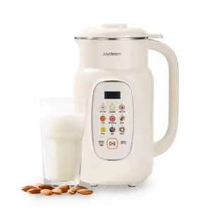Joydeem Nut Milk Maker Machine,Adjustable Temperature Control, 46oz Almond, Soy, Oat, Coconut Plant-Based Non-Dairy Beverage Blender with 10 Blades, Auto Clean, Boil Water, Timer, Keep Warm, White