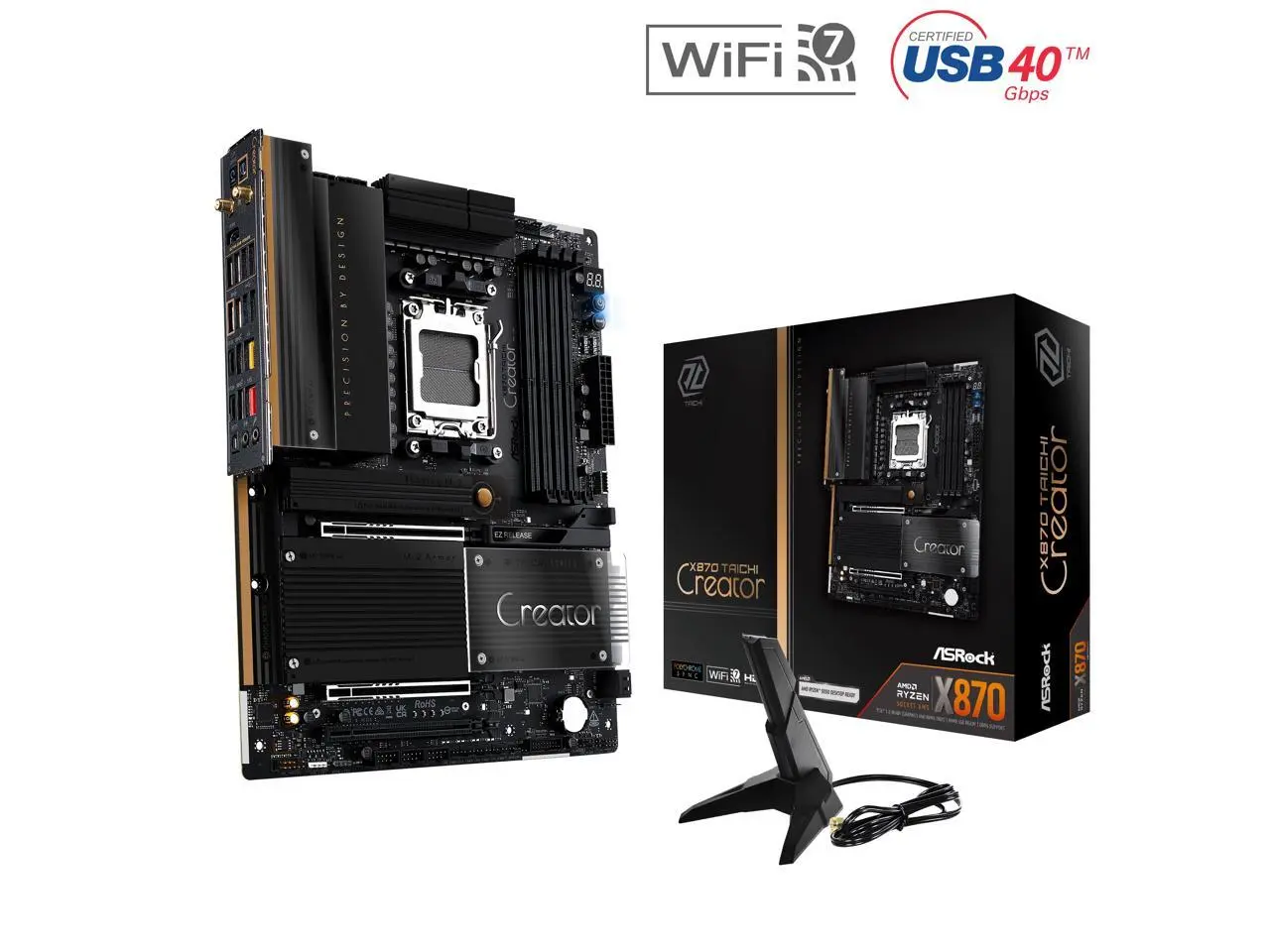 ASRock X870 TAICHI CREATOR AM5 AMD X870 ATX Motherboard ASRock X870 TAICHI CREATOR AM5 AMD X870 ATX Motherboard