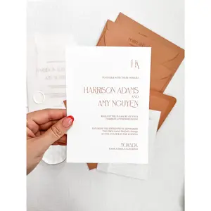 Union Invitation Suite | Modern, Minimal Wedding Invitations | Card Stock