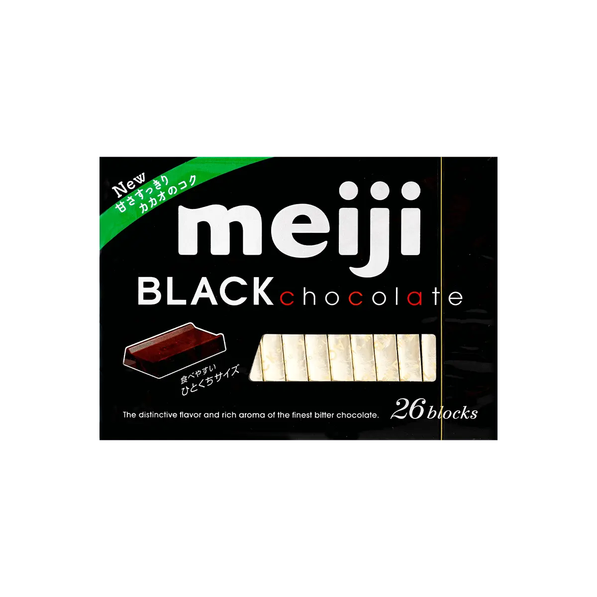 Meiji Piano Black Chocolate 26 pcs 120g - Rich Japanese Dark Chocolate Snack