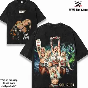 Sol Ruca NXT Champion Graphic Tee 230gsm Premium Cotton Acid Wash Shirt, Celebrate Sol Ruca’s High Flying WWE Journey, Championship Wins, Breakout NXT Success, Fearless Athleticism, Wrestling Fan Gift QWW