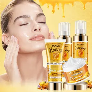 ROZINO SweetHoney Facial Cleansing Cream Essence Emulsion Toner Set Long Lasting Moisturizing Nourishing Minimizes Wrinkles 100g