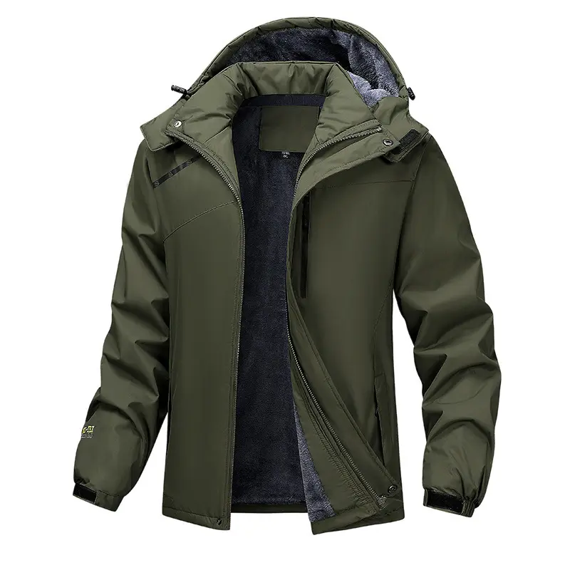 Men's Fleece Lined Ski Jacket Water Resistant Insulated Thermal Snowboard Winter Parka