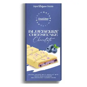 Blueberry Cheesecake Dubai Style Chocolate Bar - 3.4oz Chocolate Bar with Sugar, Dessert Snack, Perfect for Enjoying Anytime Bonbon Cocoa Flavor