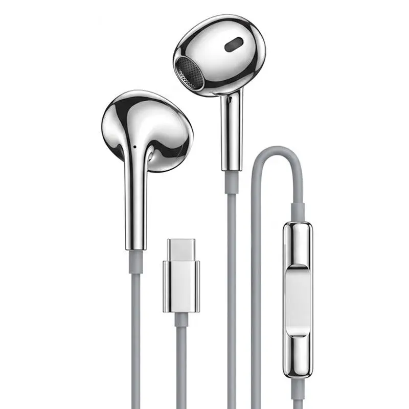 Electroplated Silver  Wired Headphones