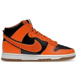 Nike Men's Dunk High Retro Chenille Swoosh Safety Orange, from StockX