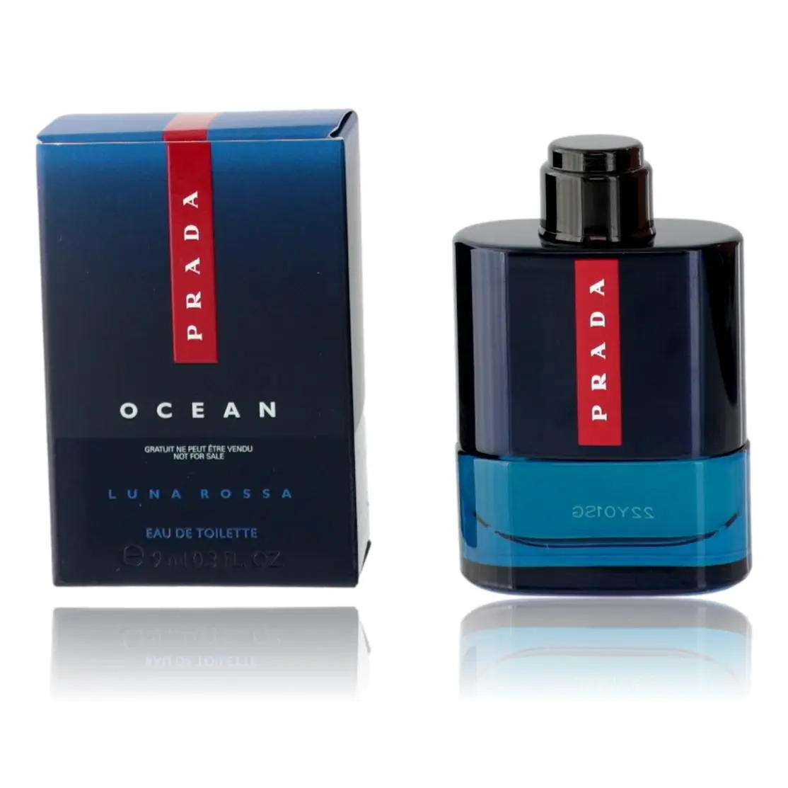 PRADA Luna Rossa Ocean Eau de Toilette, Natural Bergamot Iris Scent, Aromatic Wood Fragrance Splash for Male Wear, Aromatic Iris Men's Fragrance