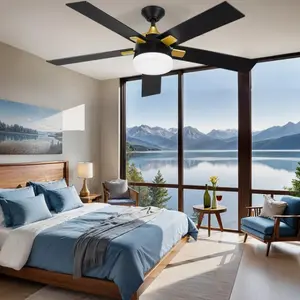 DWVO 52"/65'' Modern Ceiling Fan with Light Remote Control Quiet Motor Reversible Function DWVO 52"/65'' Modern Ceiling Fan with Light Remote Control Quiet Motor Reversible Function