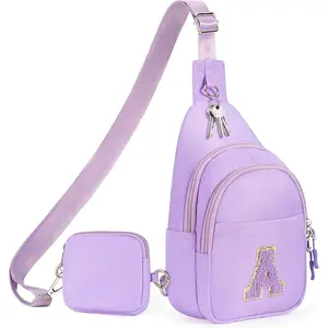 Initial Fanny Pack for Teen Girls Cute Crossbody Bag Sling Purse Personalized  for Tween Girl  6-14