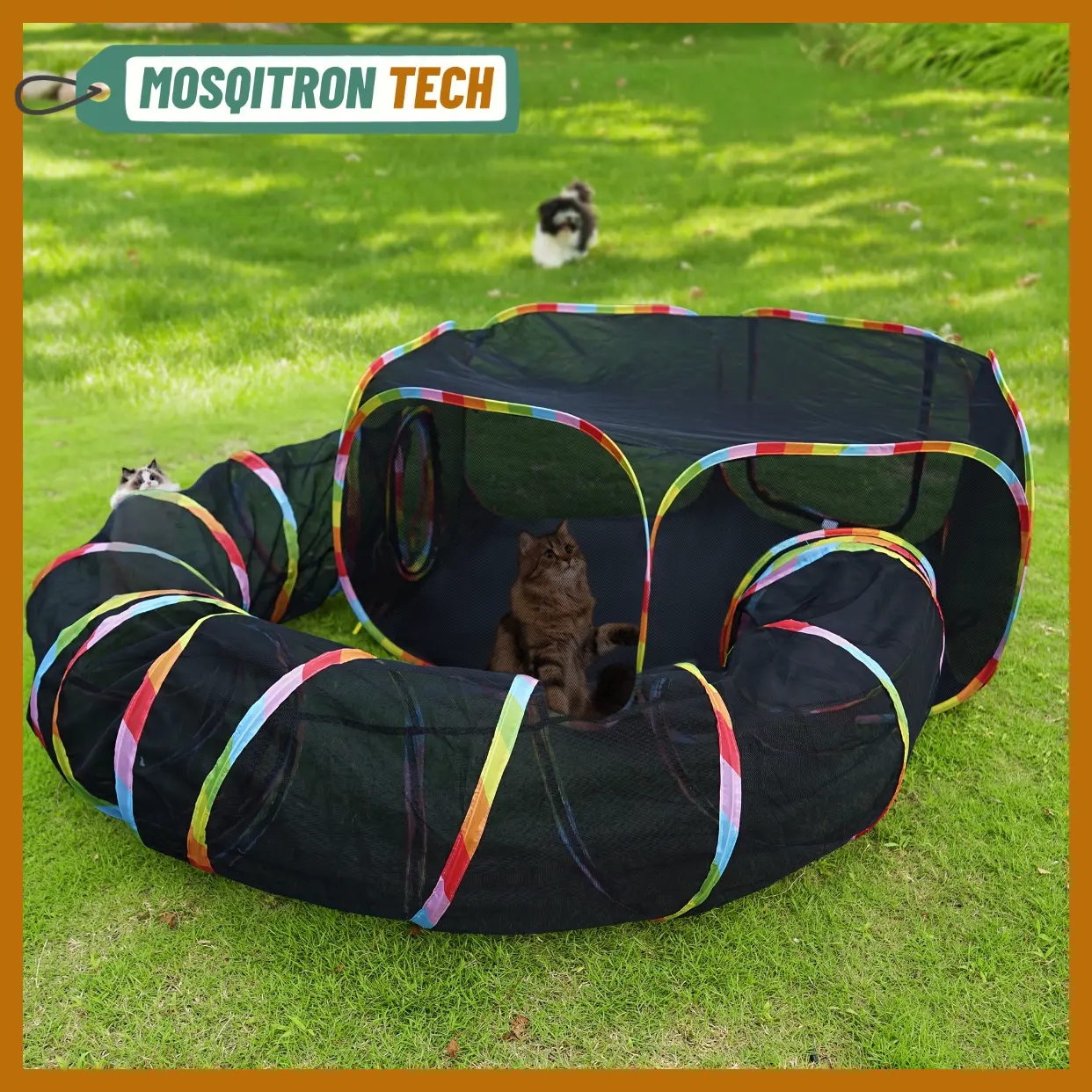 Outdoor Cat Enclosure,Portable Catio Outdoor Cat Tent,Cage Free Outside Cat Playpen Pet Enclosure,Enclosed Cat Run,Cat Tunnel Outdoor Cat Tunnels for Indoor Cats & Small Animals