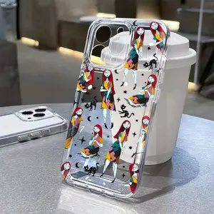 Cartoon Nightmare Before Christmas Jack Phone Case for iPhone 17 16e 16 15 14 13 12 11 Pro Max Mini, Transparent Tpu Soft Back Cover
