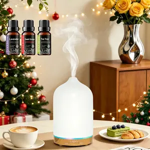 Aroma Diffuser for Bedroom or Yoga  200ml, 7-Color Light, Whisper-Quiet Ultrasonic, Auto Shut-Off Timer, and Cool Mist Humidifier Smart Air Purifier Aromatherapy Essential Oil Portable Humidifier with LED Light decor