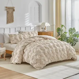 Cute Cream Bread Pattern Bedding Set, Three-Piece Comfortable Soft Home Decor, Perfect Gift for Family, Cozy Bed Linen, Soft Bedding Sets