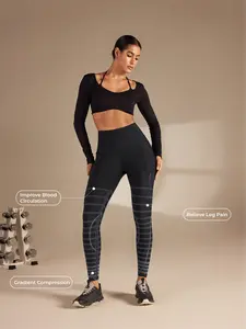 Fanka RecoverEZ High Rise Activewear Bottoms - Stretchy High Waist Compression Garment Leggings, Graduated Compression for Circulation Boost, Muscle Recovery Support, Athleisure Wear,summerwins
