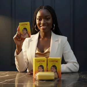 CAROTONE Light & Natural Soap, Hydrating Body Care Soap with Shea & Cocoa for Long-Lasting Moisture