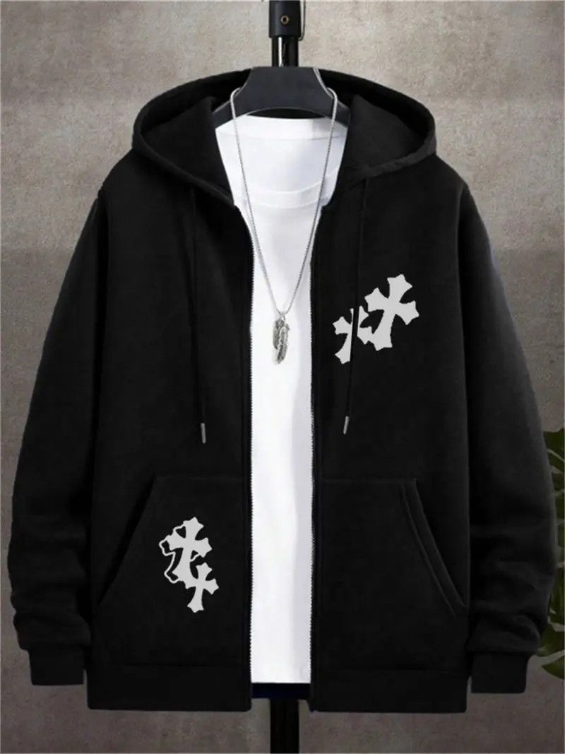 cross zip hoodie - TikTok Shop