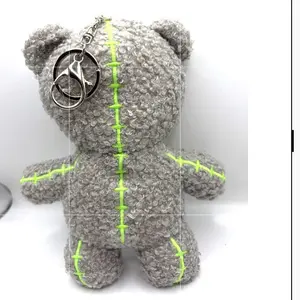 Faceless Love “Courage” Empath Bear Keychain – Grey 20cm Glow Stitch Plush