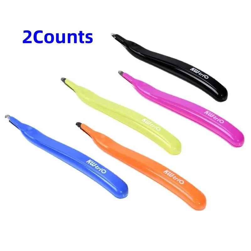 Random Color Magnetic Staple Remover, 2 Counts Portable Mini Staple Puller, Multifunctional Staple Remover Tool Office Stationery Supplies, Office Accessories for School, Office and Home