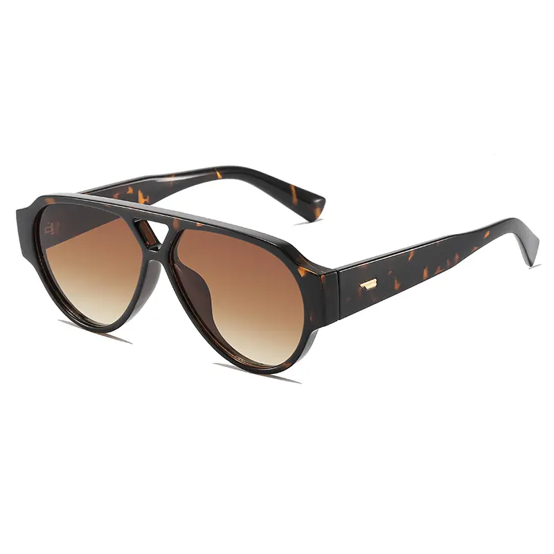 MZTUR Retro Aviator Pilot Sunglasses for Men and Women - 70s Vintage Double Bridge Tortoiseshell Frame, 2026 Oversized UV400 Protection Men's Sunglasses, Tortoiseshell Sunglasses