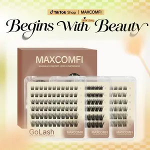 MAXCOMFI Glue-Free Pre-Cut Eyelash Extensions - DIY Cosmetic Beauty Products, Mini Portable Pack for Purse, On-the-Go Instant Touch-Ups, Compact for Busy Summervibes Days