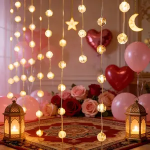 200cm Transparent Bubble Light String | USB Powered, Intelligent 8 Mode, Festive Atmosphere Decoration, Romantic and Warm, Ideal for Home, Dormitory, Study, Cafe, Valentine'S Day, Ramadan Decoration