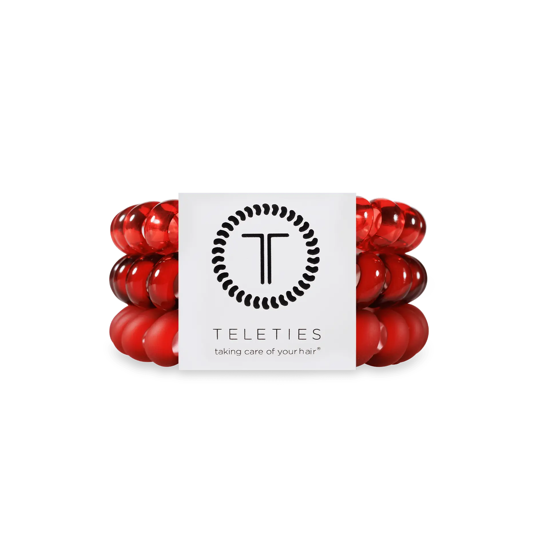 TELETIES - Red Carpet Ready Large Hair Ties - Strong Grip No Rip Design with Chic Bracelet Feature - Durable Waterproof Hair Essentials - Pack of Three