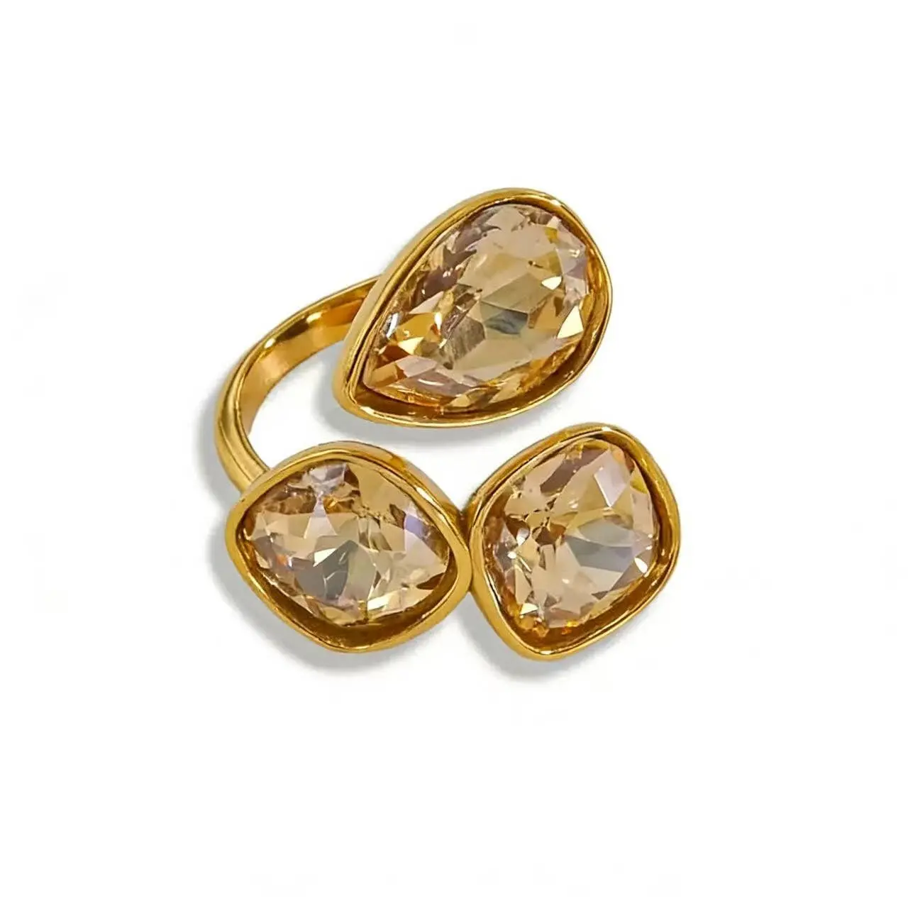 Champagne Trio Ring Water Resistant