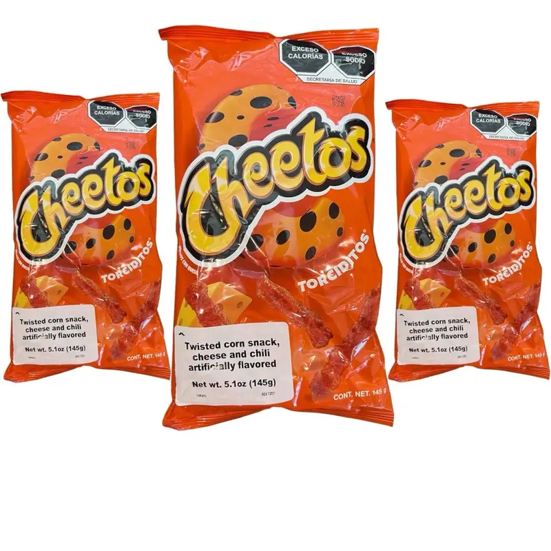 5 packs Cheetos Torciditos - Crispy Snack with a Tangy Flavor