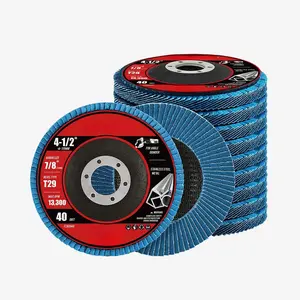 4-1/2 x 7/8 inch T29 Zirconia Flap Discs For Stainless Steel, Sheet Metal, 40/60/80/120 Grits, Mixed Set, Grinding Wheel, Sanding Disc