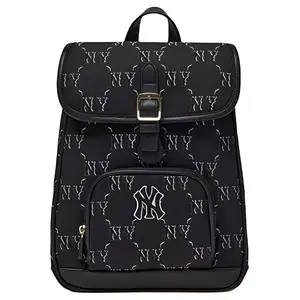 MLB New York Yankees 25FW Diamond Jacquard Fabric Backpack for Kids in Black