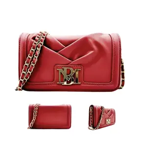 Badgley Mischka Small Pleated Crossbody Bag