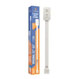 EZ Outlet Electrical Outlet Extender.  Access Hard-to-Reach Outlets! Extends 22-34", USB-A & USB-C Ports, Phone Charging Ledge, ETL Listed. Socket Plug