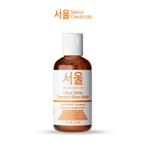Ultra Glow Turmeric Face Wash - SeoulCeuticals  – Korean, Vegan, Cruelty Free, Gentle Facial Cleanser – K Beauty Skin Care for Dry Sensitive Skin