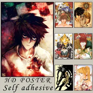 A-Anime D-Death N-Note DN L Poster High Quality Print Waterproof Wall Sticker Wall Art Bar Cafe Living Room Decor Modern Aesthetic Home Decoration Gift Vintage TrendyX